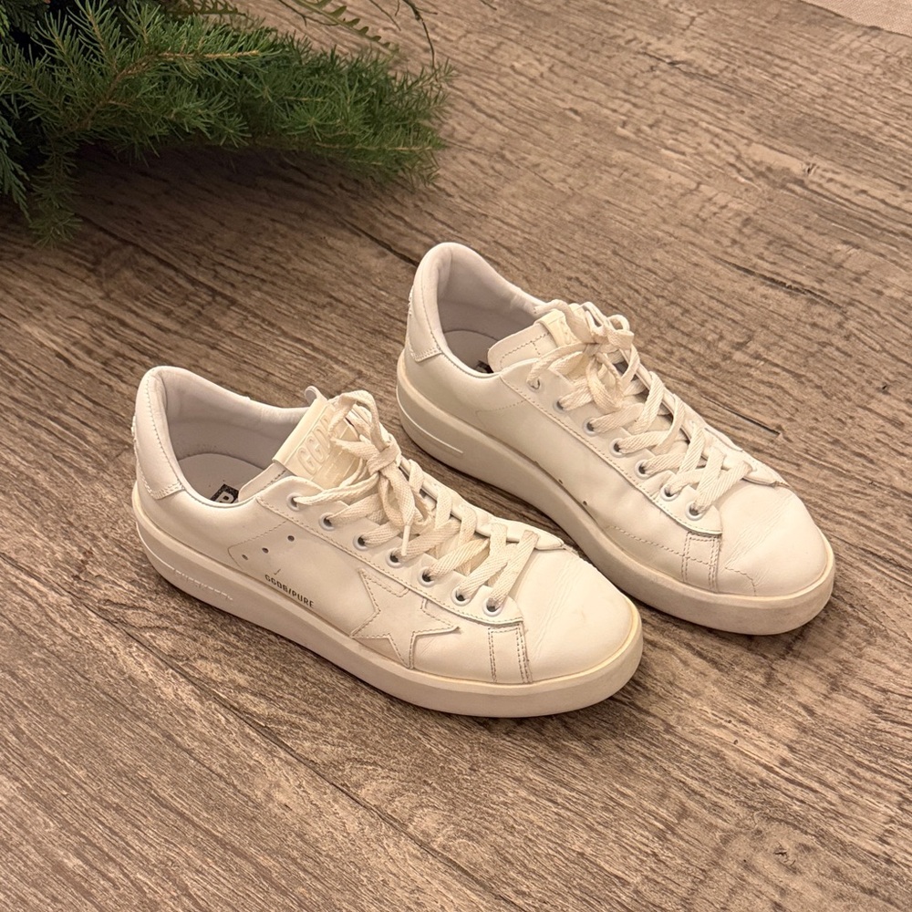 Golden Goose Pure White Sneakers